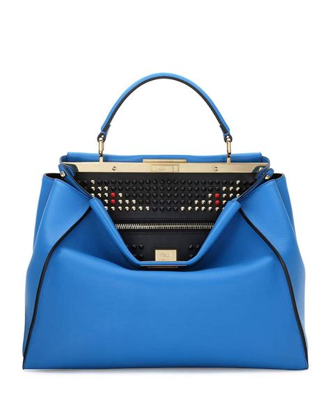 fendi monster tote bag blue|fendi peekaboo monster bag.